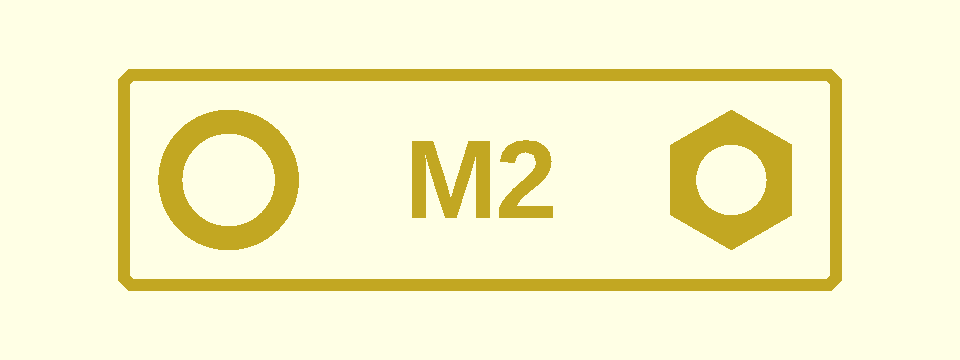M2 nut+washer