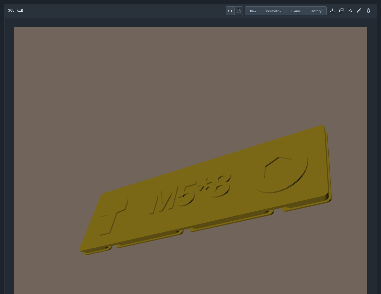 Preview of an STL file in Forgejo